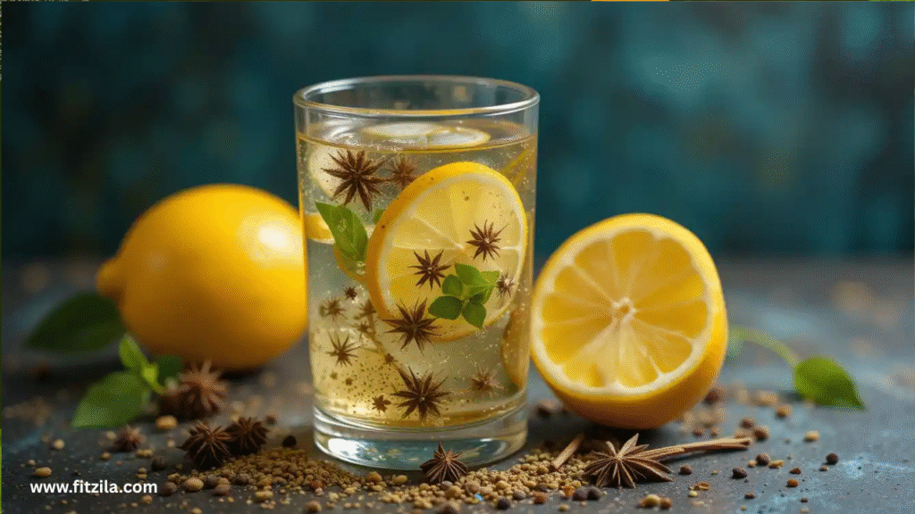 detox water with spices like jeera ajwain lemon